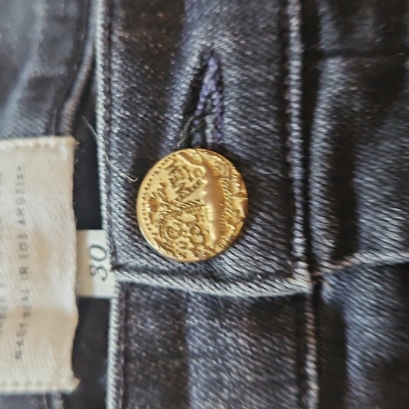 Anthropologie Mcguire Denim Distressed Mini Skirt Size 30 - Picture 7 of 8